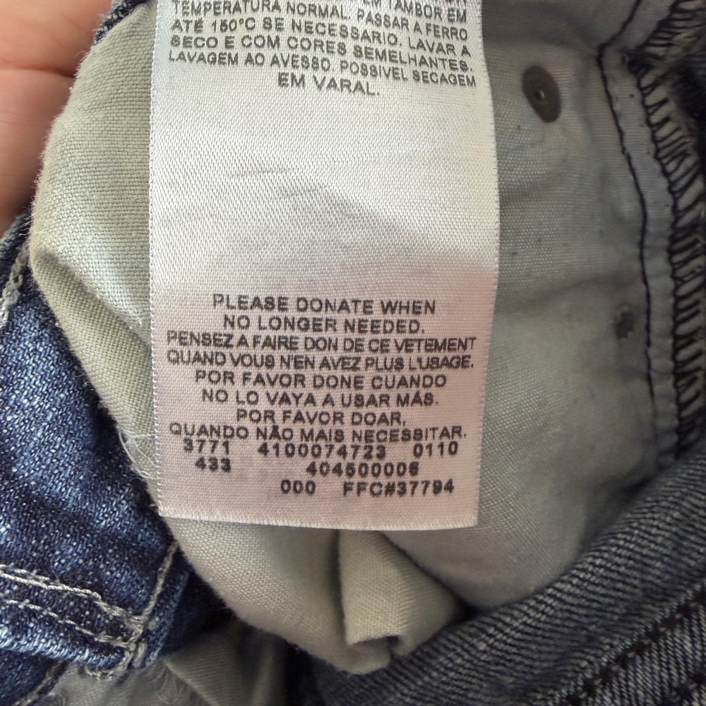 Levis 569 Loose Straight Kids Jeans Blue Denim 10 Slim 23x25 Medium Wash Relaxed - Picture 7 of 11
